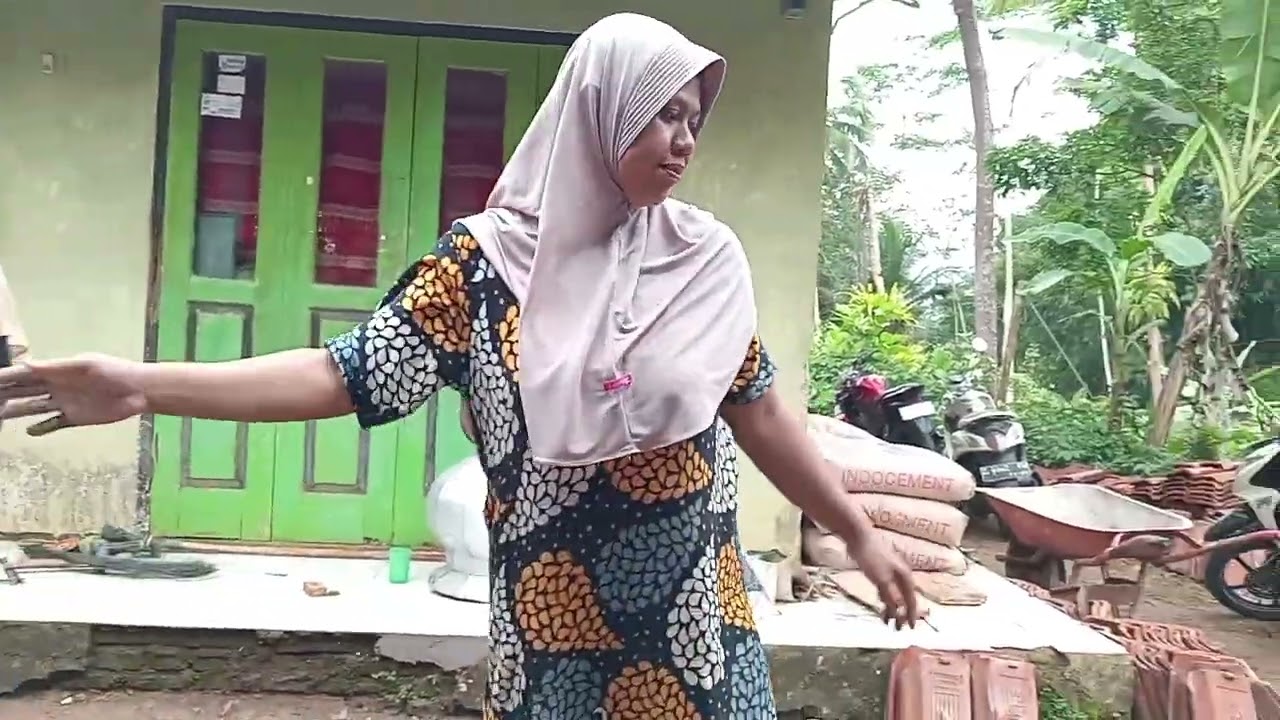 Proses pengecoran dak mesjid