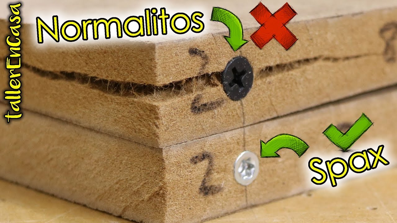 Tornillos Spax y Spax-M, comparación, funcionamiento y pruebas