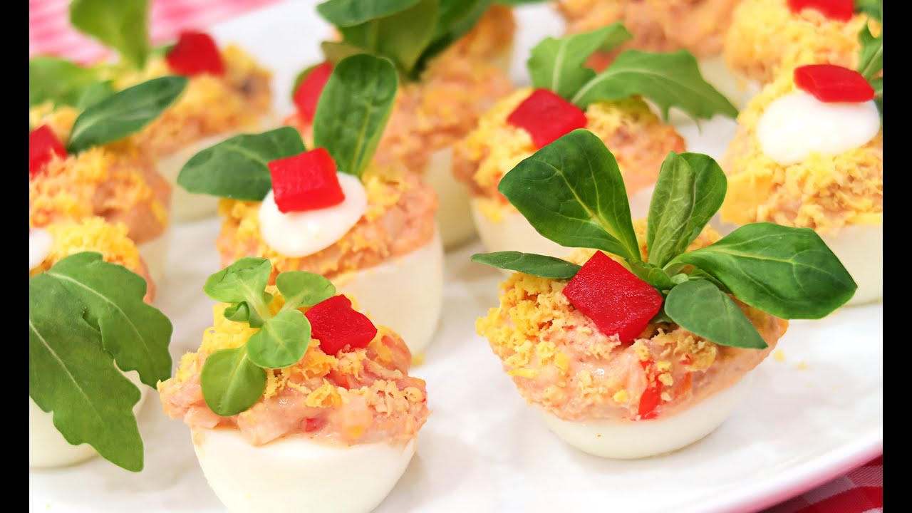 Huevos Rellenos de Atun y Mayonesa | Receta Fácil y Rápida!