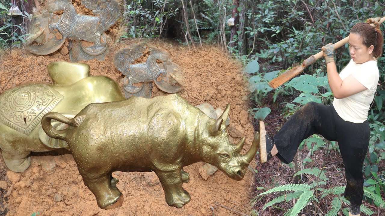 These gold treasures may be near the city. (Treasure buried underground)