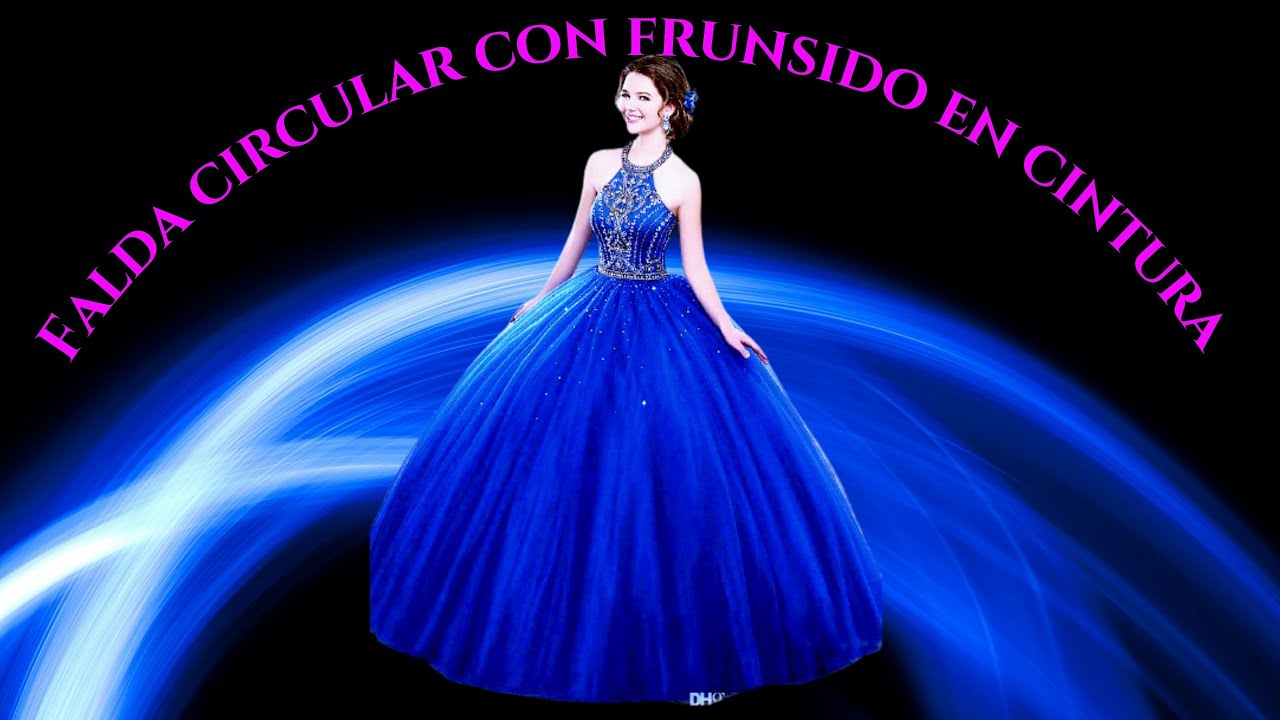 48 FALDA CIRCULAR CON AMPLIACION EN CINTURA (FALDAS DE XV AÑOS)