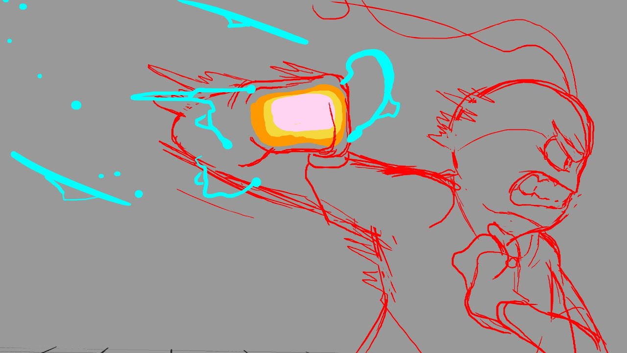 Rough 2d animation vfx/fight practice
