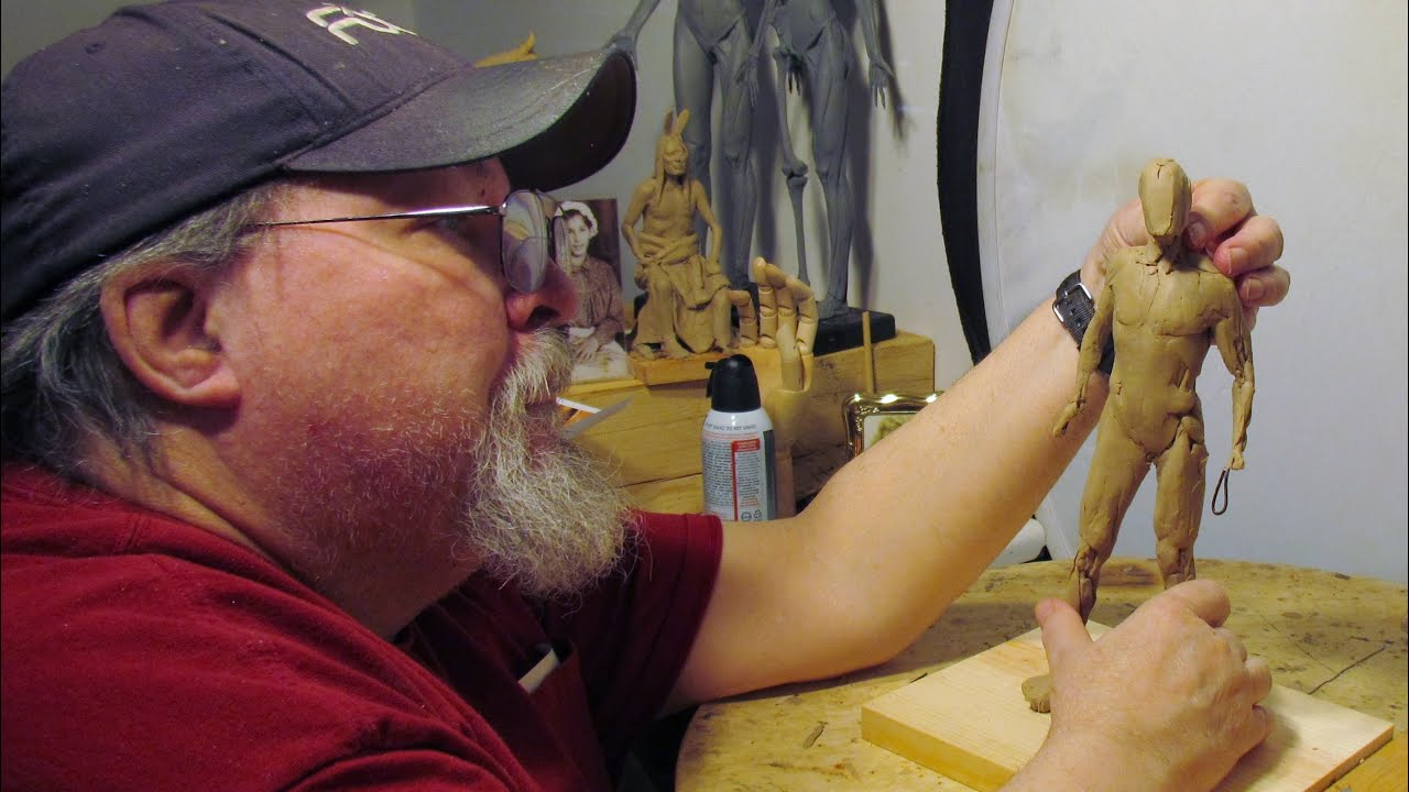 Shot Pouch, Powder Horn, and Creating a Full Figure in Clay