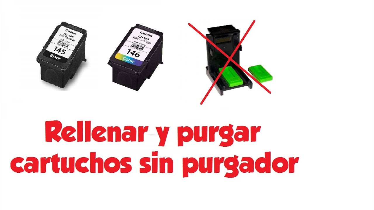 Cómo rellenar y purgar cartuchos de impresora sin purgador