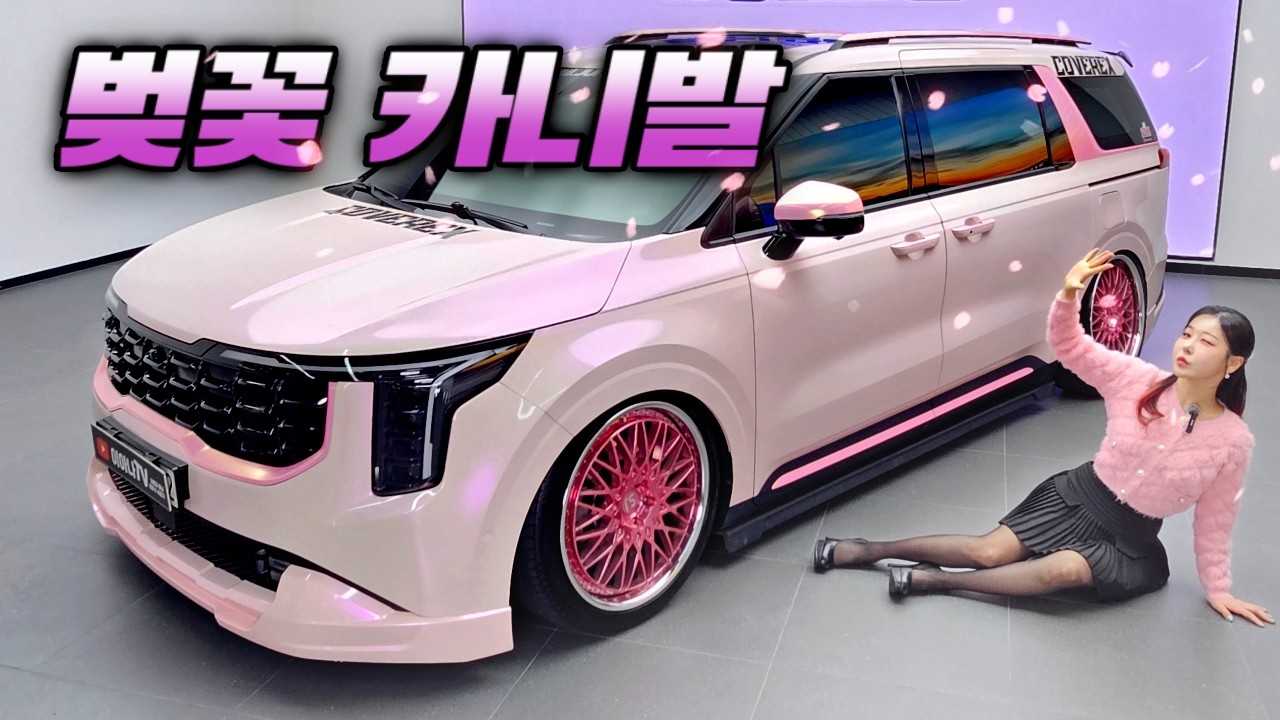 튜닝비 2,500만원 카니발 튜닝끝판왕! 365일 🌸봄맞이 핑크!