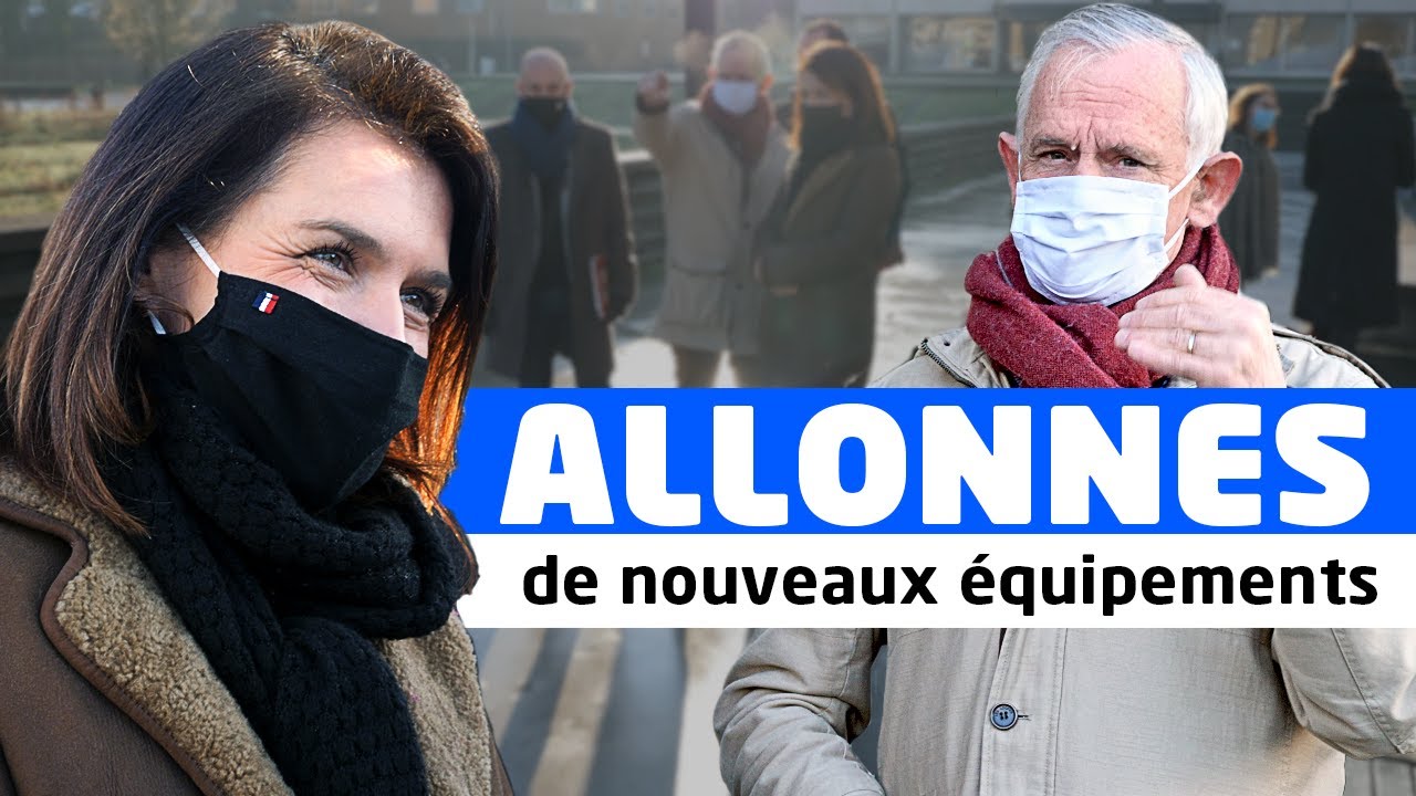 Le maire d'Allonnes (72) présente les nouveaux équipements municipaux à Christelle Morançais
