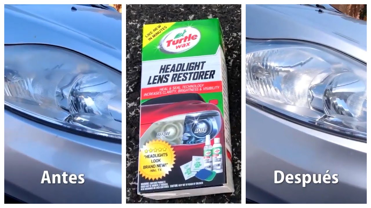 🌟 Cómo PULIR FAROS correctamente SIN dañarlos [A MANO]. 🐢 Turtle Wax Headlamp Lens Restorer