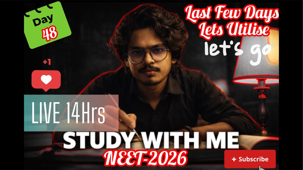 🚫 LIVE STUDY WITH ME\\ NEET 2026.Only focused 📚🔥🥼🩺.#pw #neet2026 #motivation