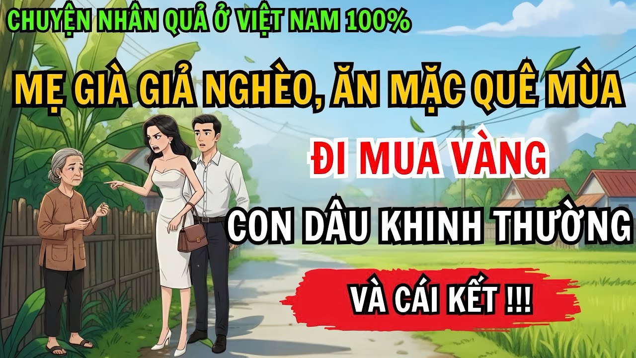 Mẹ Già Giả Nghèo, Ăn Mặc Quê Mùa Đi Mua Vàng, Bị Con Dâu Tương Lai Khinh Thường Và Cái Kết