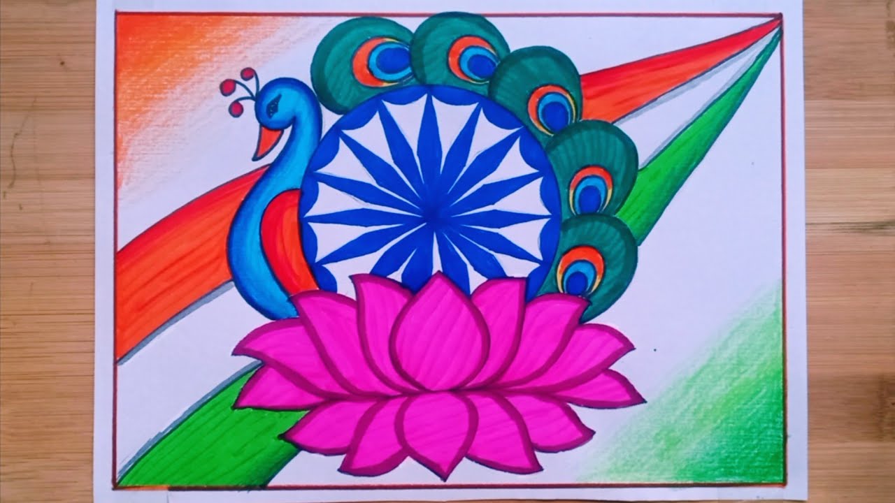 Republic Day Drawing Easy/Happy Republic Day Drawing/How To Draw Republic Day Poster Drawing Easy 