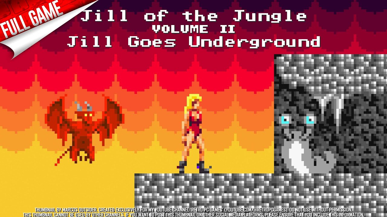 Jill of the Jungle - Volume 2: Jill Goes Underground (PC DOS, 1992) Longplay
