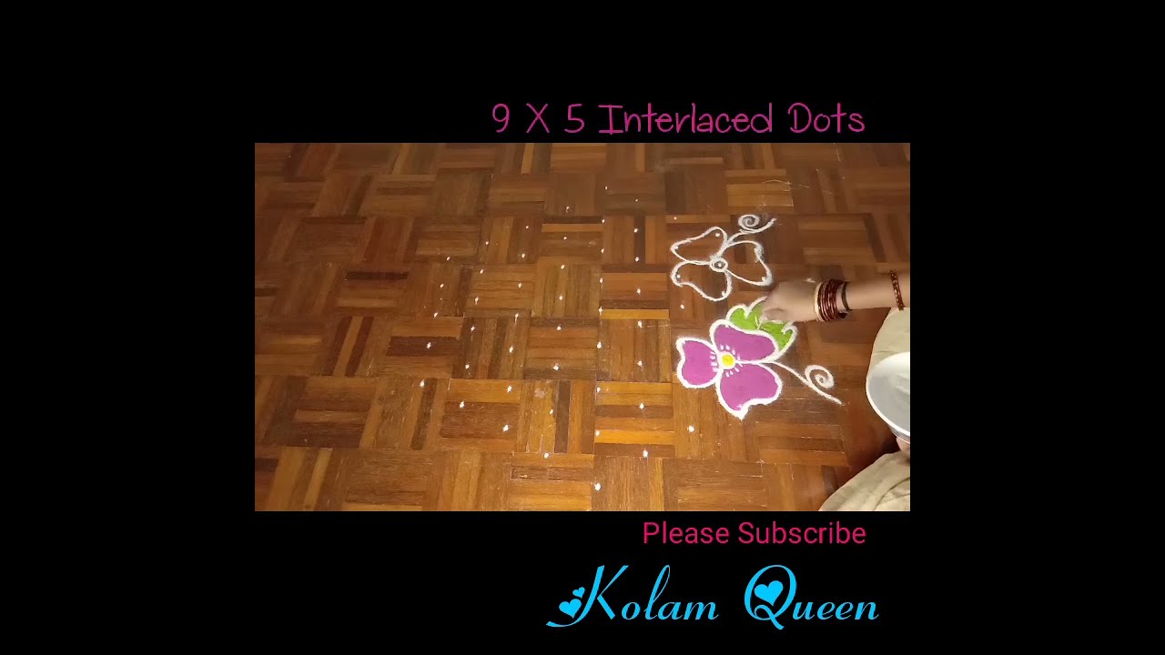 #Easy#Simple#Flower#Kolam with dots
