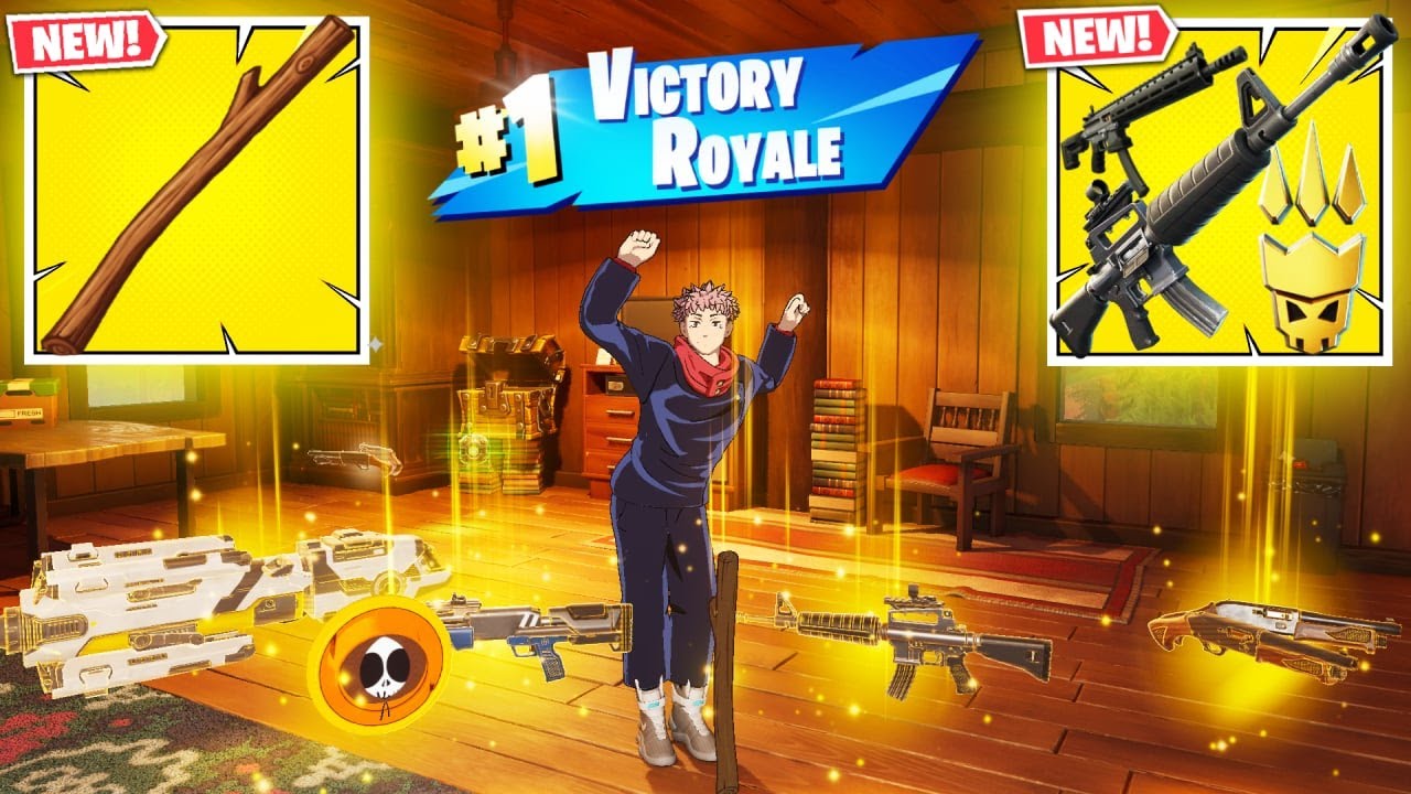 YUJI ITADORI vs ALL MYTHIC WEAPONS ( FORTNITE CHAPTER 7 SEASON 1)