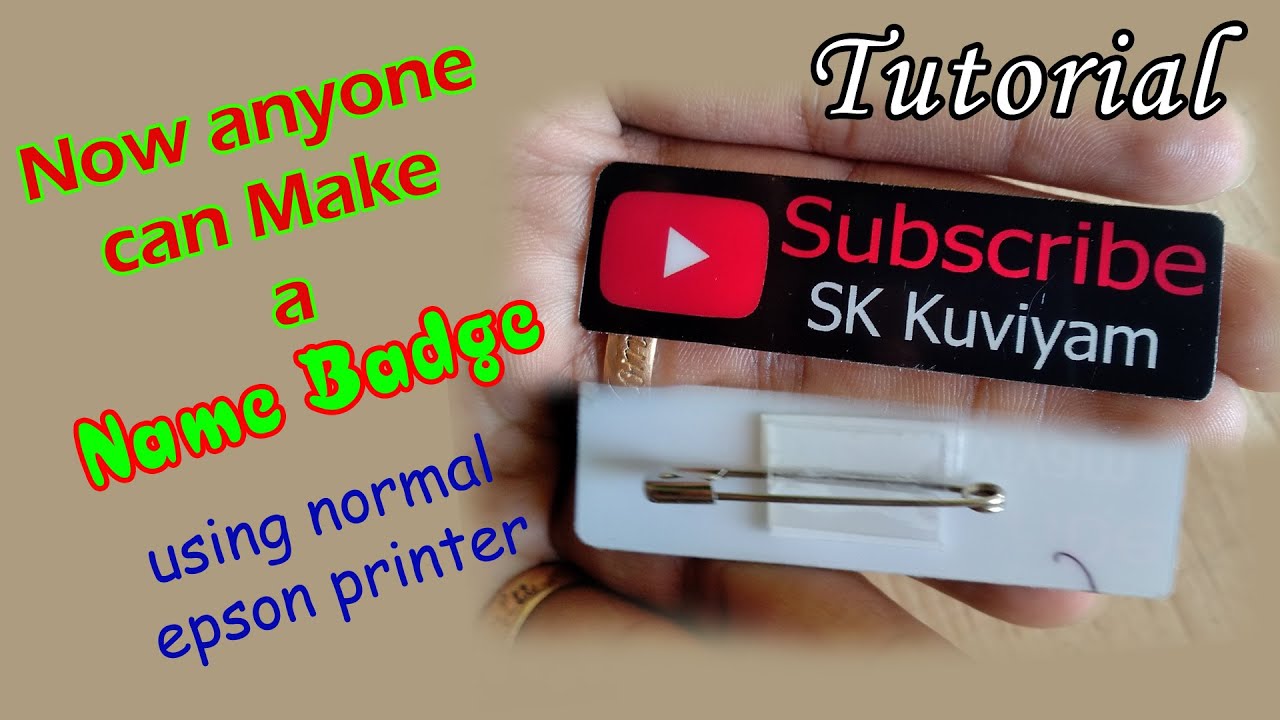 simple way to make a pocket name badge I Create Custom Name Badges I How to create Name Tags(Badges)