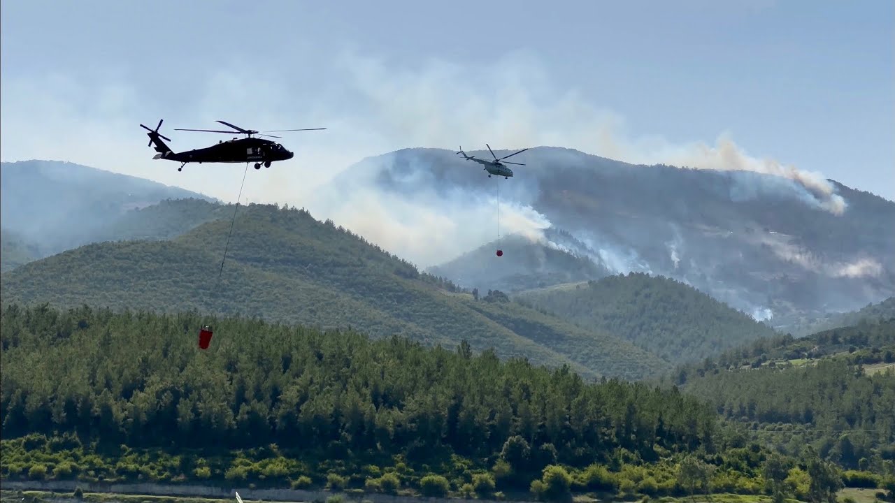 Türkiye’nin Dev Yangın Söndürme Filosu Sahada! Helikopterler Görevde 🚁🔥