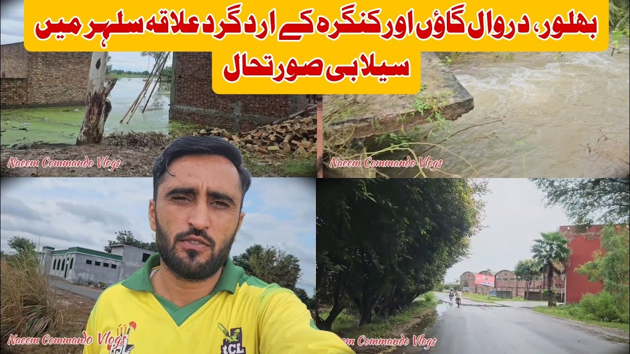 Bhaloor, Darwal Village and Kingra Area | Elaqa Sulehr Sialkot Flood Update | Naeem Commando Vlogs