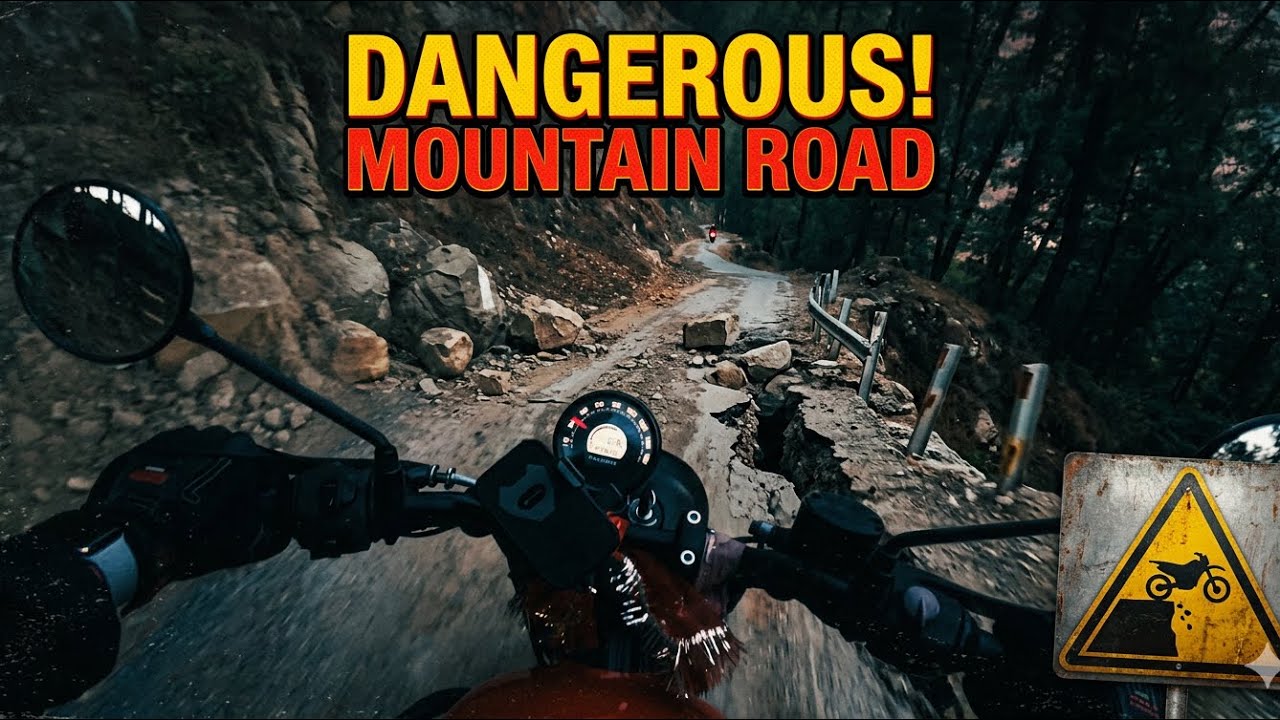 dangerous road  {hunter 350 OFF-ROADING }