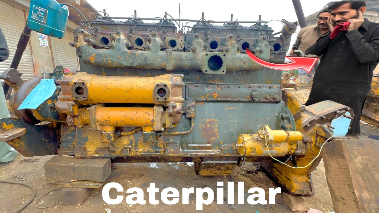 Broken CrankShaft Replace And Caterpillar Engine Restoration | Caterpillar Engine Rebuilding