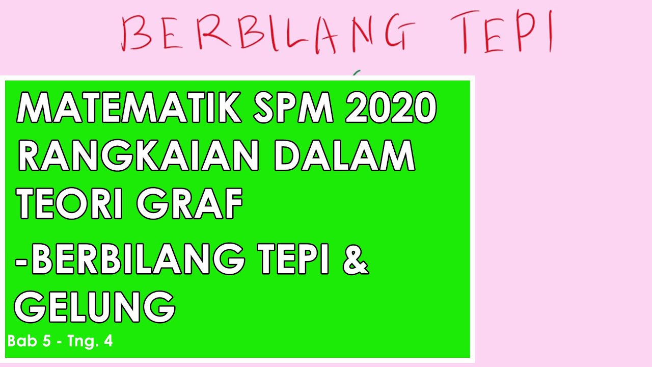 Bab 5 Matematik Tingkatan 4 | Rangkaian Dalam Teori Graf (Bhg. 2) [KSSM]