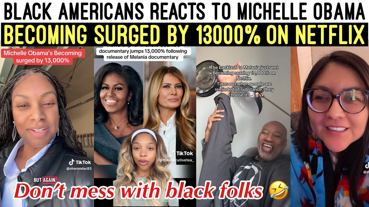 BL🖤CK AMERICANS HILARIOUS 😂 REACTIONS TO MICHELLE OBAMA MOVIE SURGED BY 13000% ON NETFLIX 