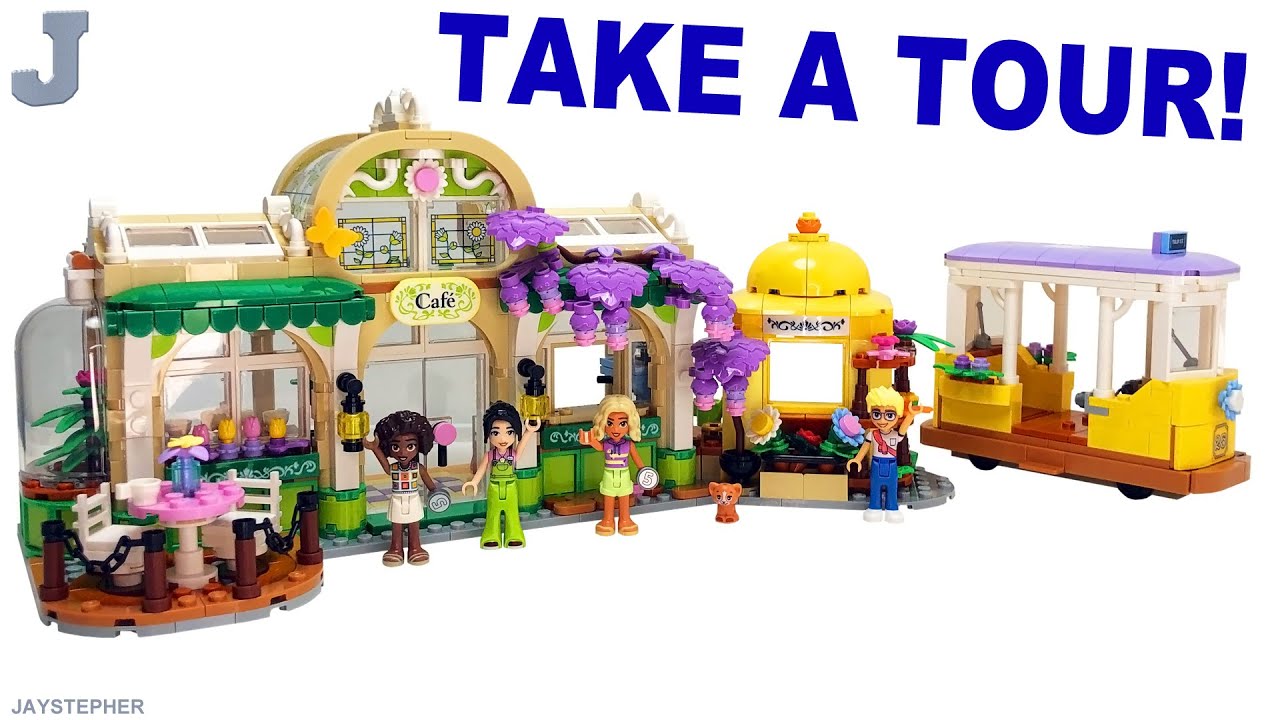 LEGO Friends 2025 Plant Cafe & Flower Shop 42671 Unboxing, Tour, & Review