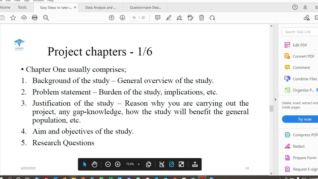 Easy steps to writing undergraduate project/research 