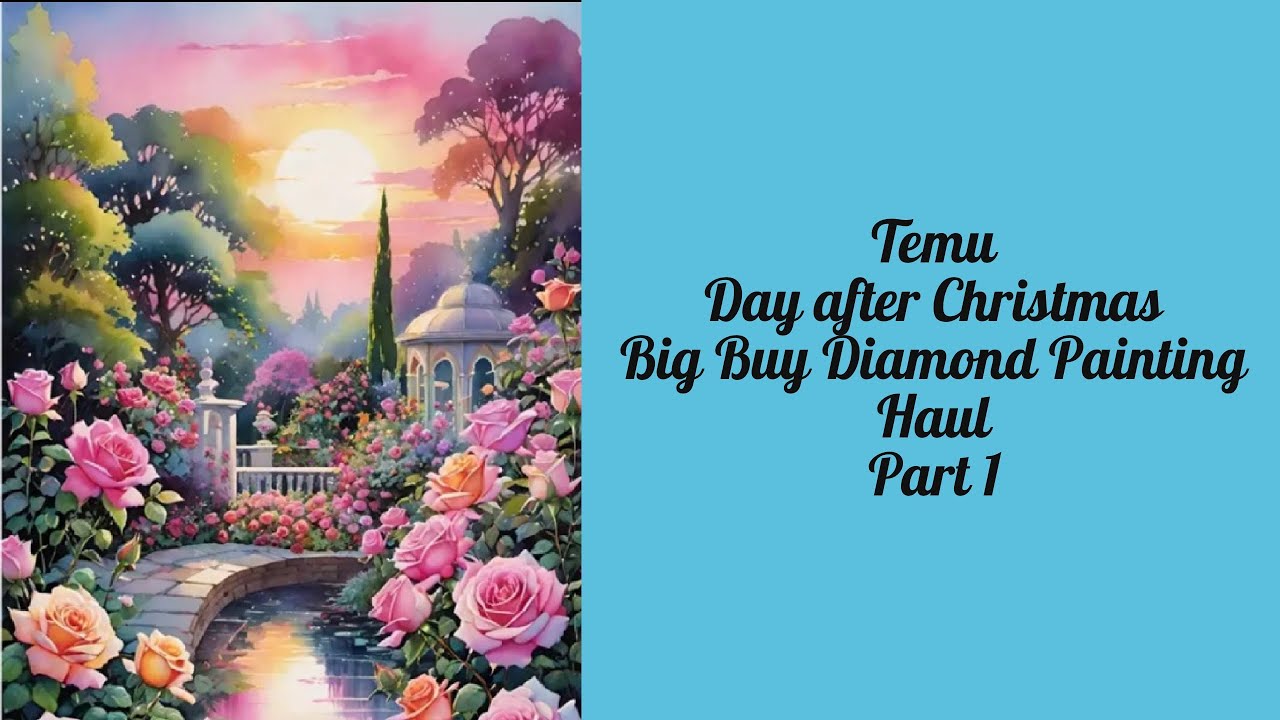 Big Temu Diamond Painting Haul Part 1 #diamondpainting