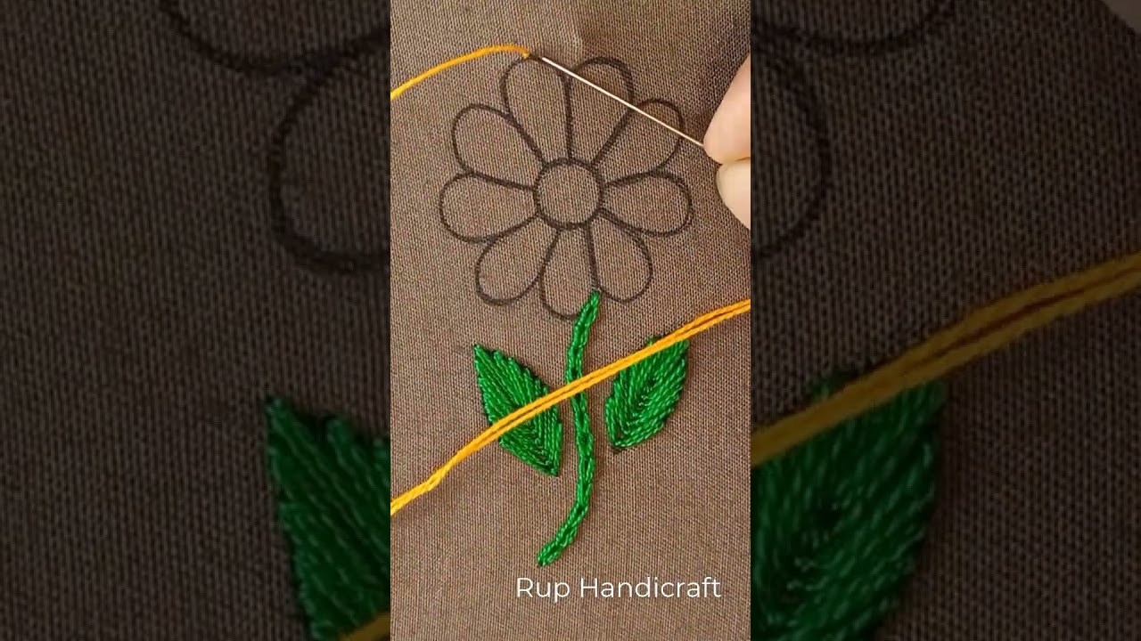 Basic Stitch Flower Embroidery Tutorial !!! Amazing Mini Flower All over Design Embroidery #shorts s