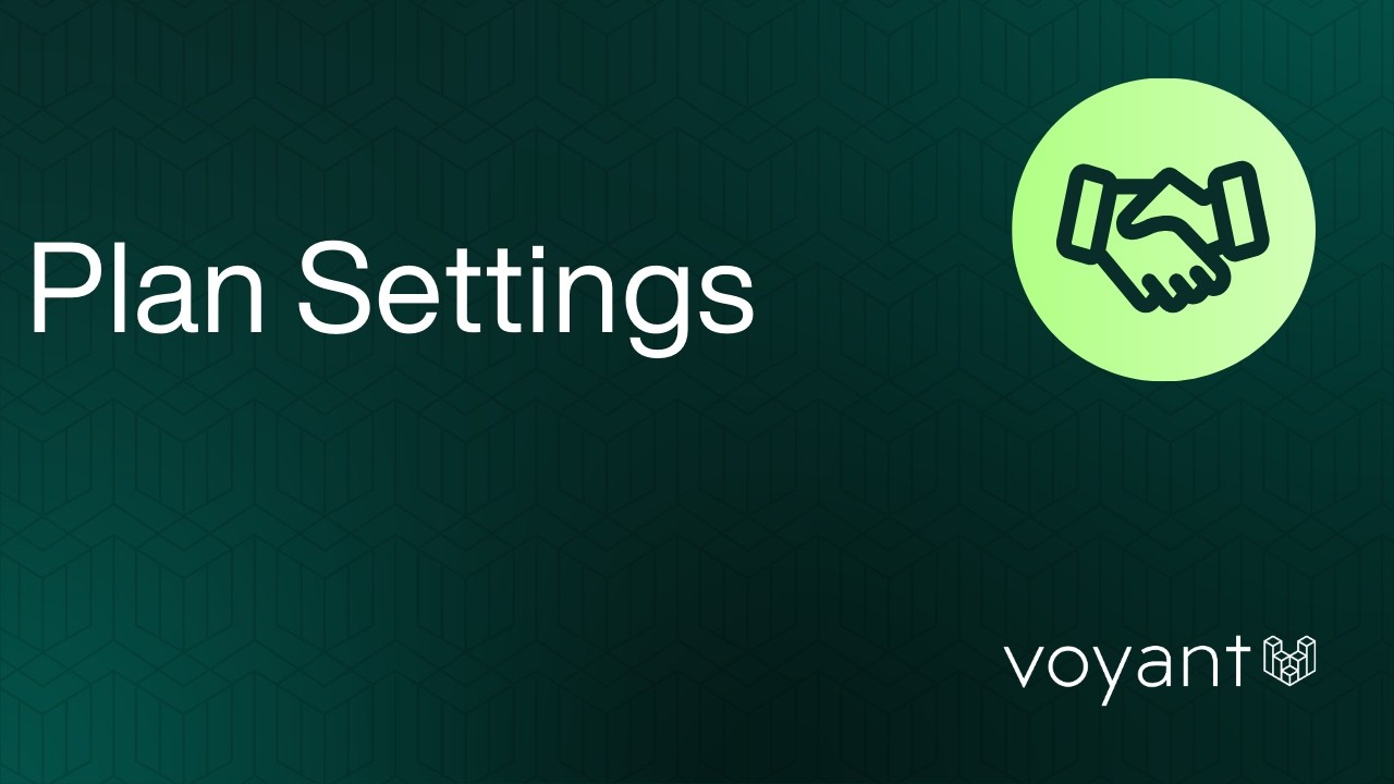 Plan Settings