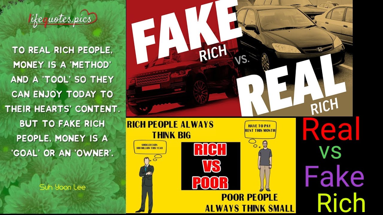 Fake rich vs real rich(  असली अमीर vs नकली अमीर) in hindi