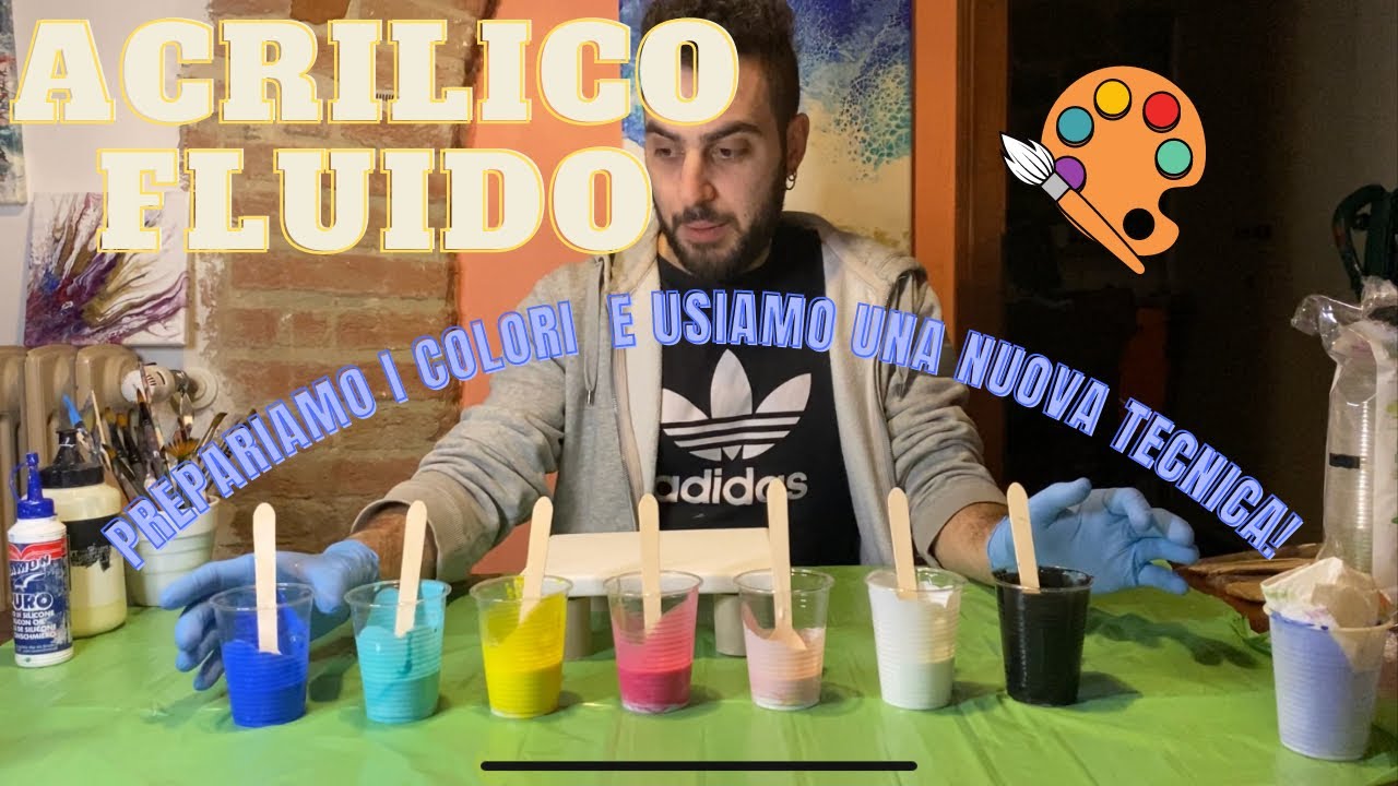 FLUID PAINTING, TECNICA “OPEN CUP”: PREPARIAMO I COLORI E CREIAMOCI UN DIPINTO - Colata Acrilica ITA
