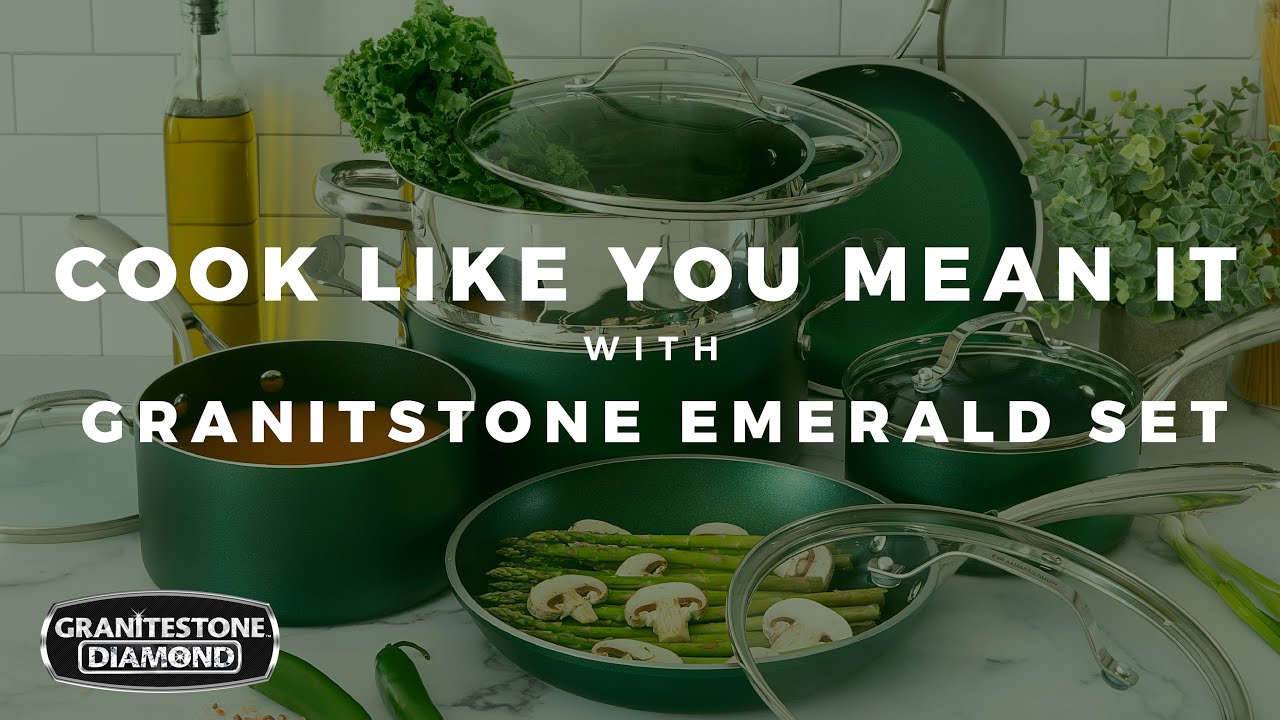 Cook All Your Tasty Recipes With The Granitestone Emerald Green Set