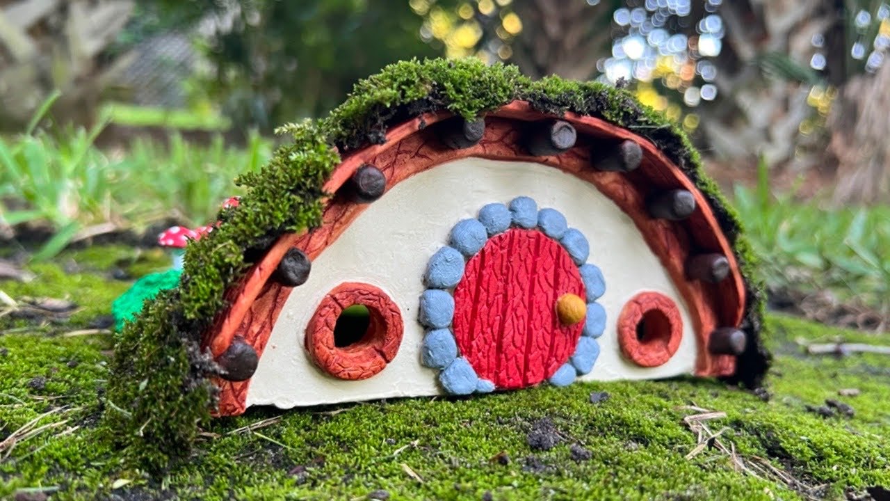 I Made a Tiny Clay Hobbit House