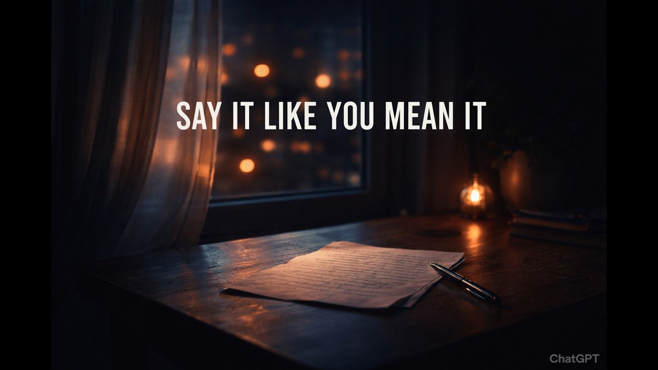 SAY IT LIKE YOU MEAN IT | Emotional Alt-Pop Lyric Video