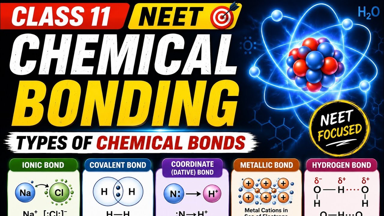 Chemical Bonding Class 11 | Types of Chemical Bonds Explained | Neet2028