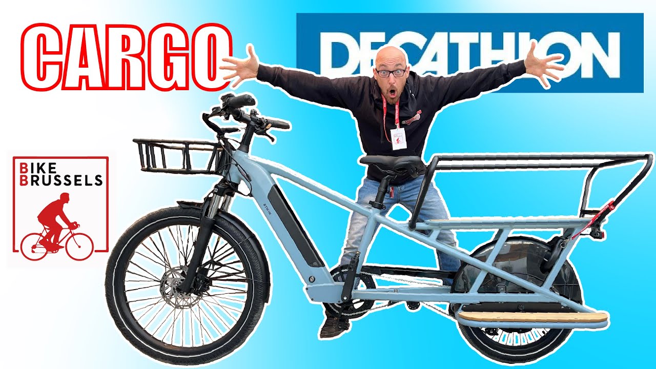 velo cargo electrique Decathlon r500e ! Il va faire fureur #velo #decathlon #cargo