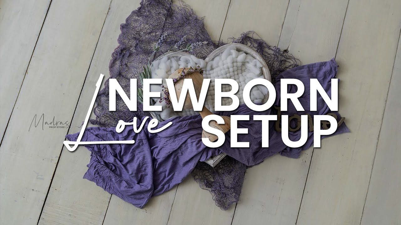 Madras Prop Store Baby Setup | Newborn Love Setup using Heart Bowl | Baby Photography Props |