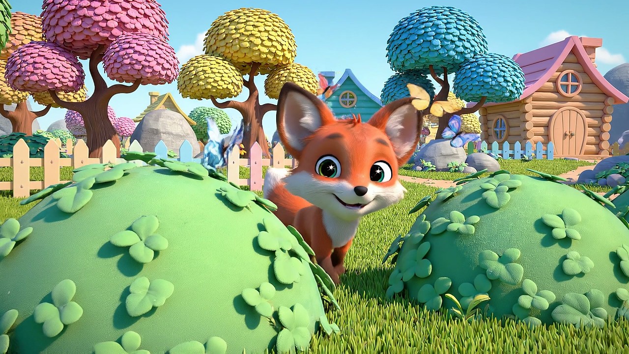 Five Little Foxes Tiptoe Tiptoe Tiptoe | Sneaky Animal Song & Nursery Rhymes
