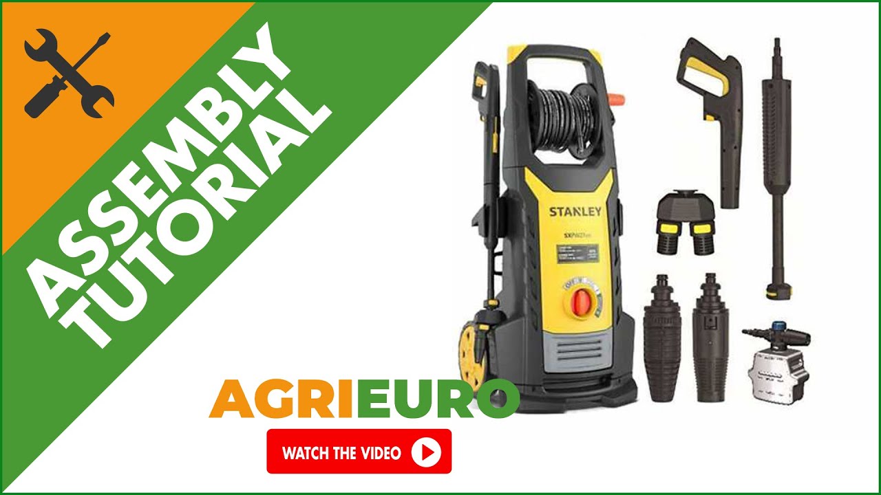 STANLEY SXPW25DTS cold water pressure washer, 2500 W - 150 bar - Assembly tutorial
