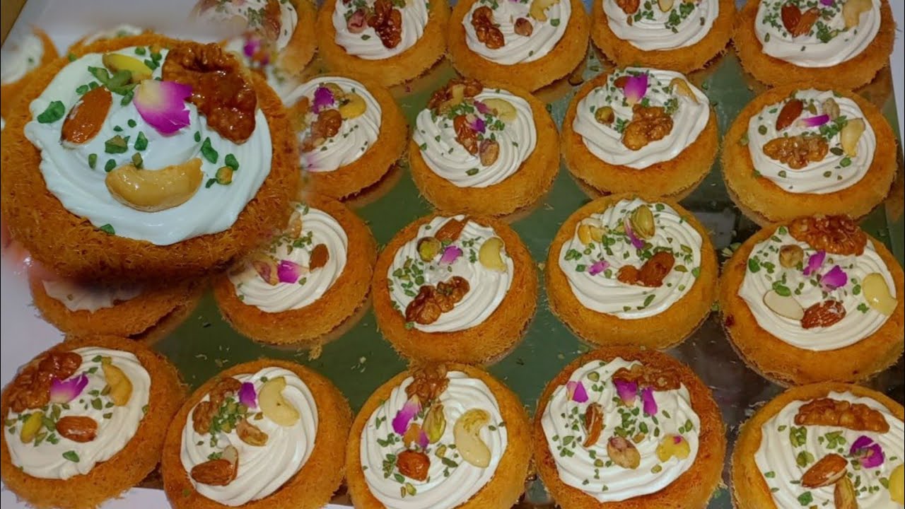 طلبية ميني كنافة بكريمة سهلة ومبسطة سر تبقا مقرمشة كتجي روعة ومذاق تحفة 😋كتقام رخيصه ➕ثمن بيع💰