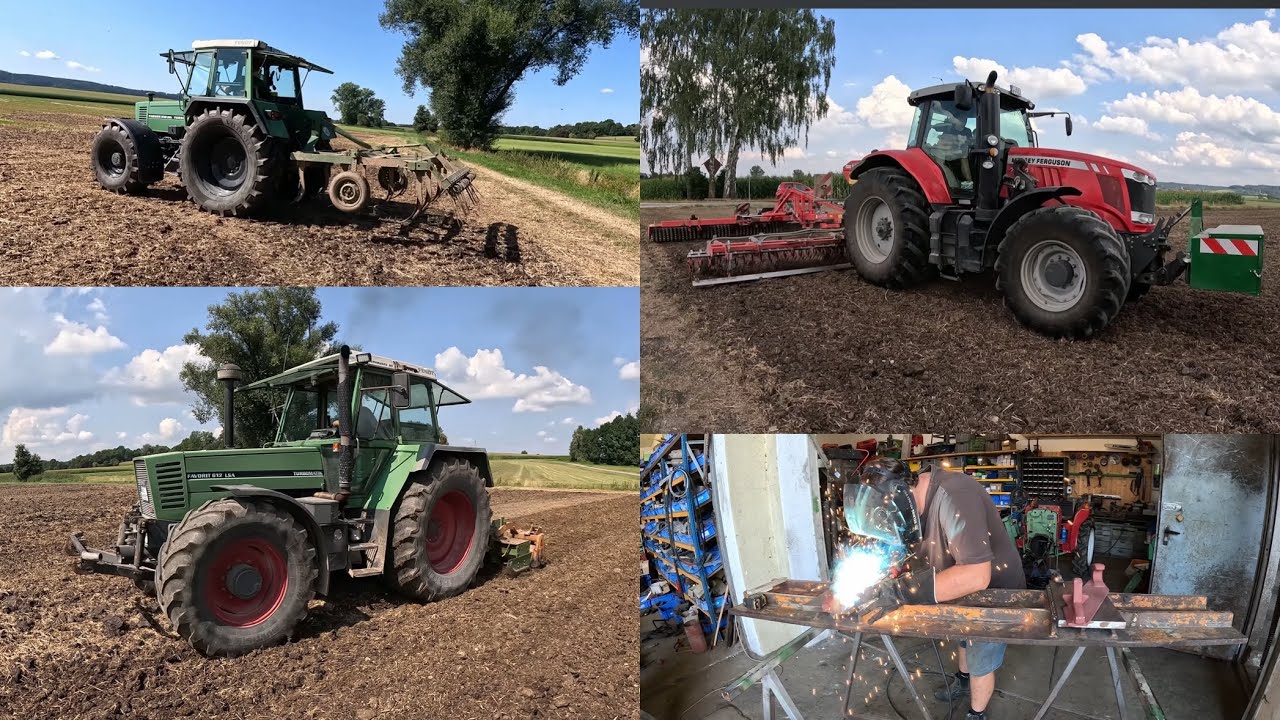 Farmvlog #12 - Teil 1 Kreiseleggen/ Grubbern/ Zwischenfrucht Säen/ Palettengabel Schweißen