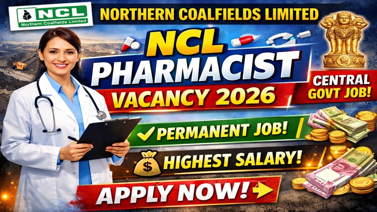 NCL Pharmacist Vacancy 2026 | NCL Recruitment 2026 | Central Govt Job | Eligibility Syllabus 💊