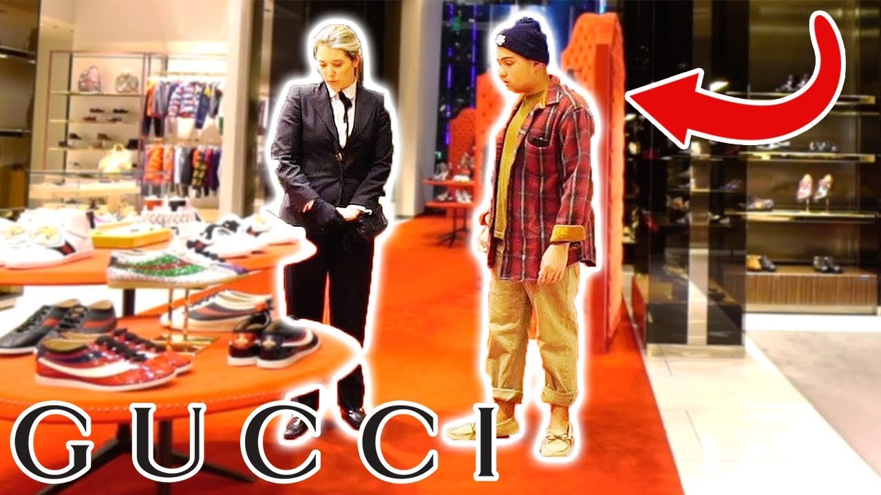 WEARING RAGS TO THE GUCCI STORE!!