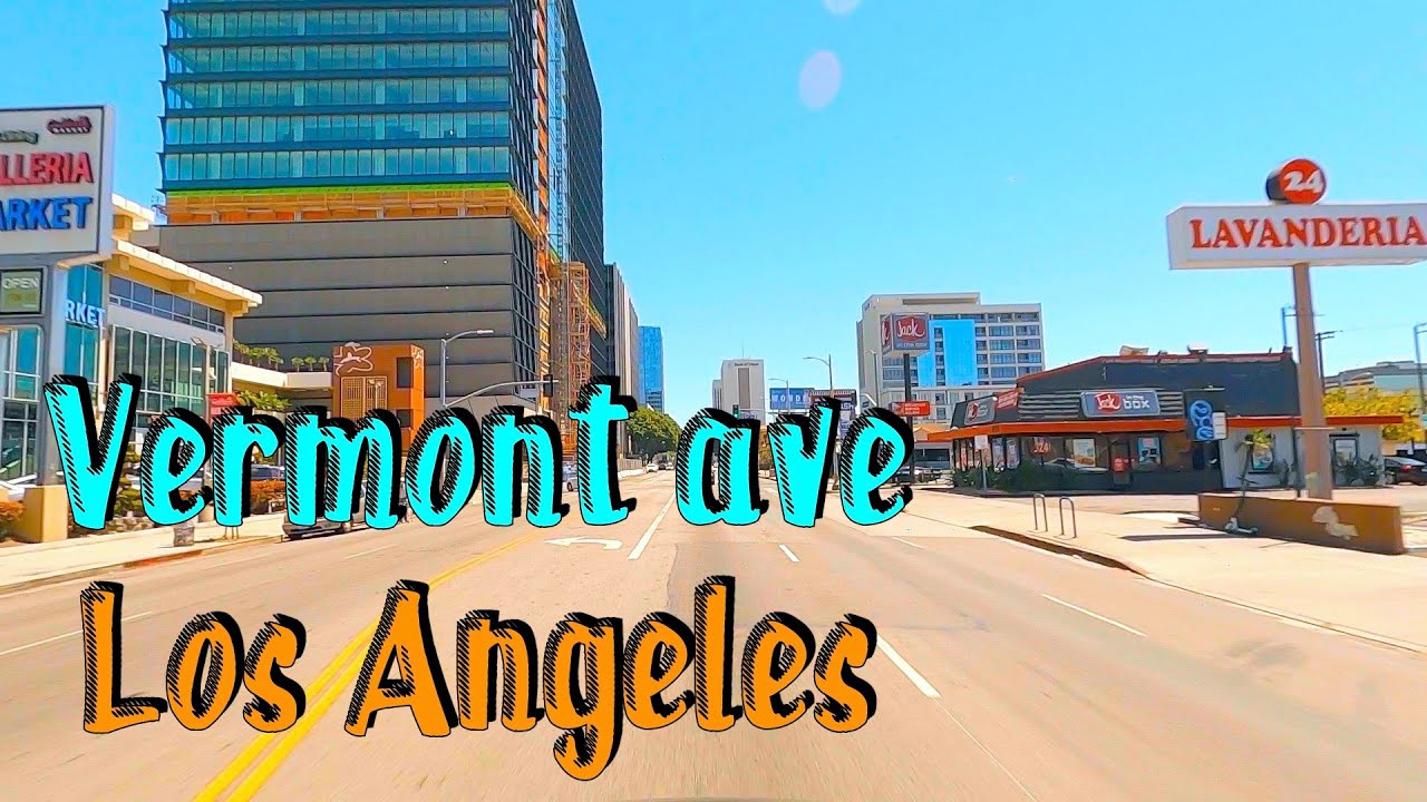 Vermont ave, Hollywood to San Pedro! Los Angeles Local Drive Tour. HD