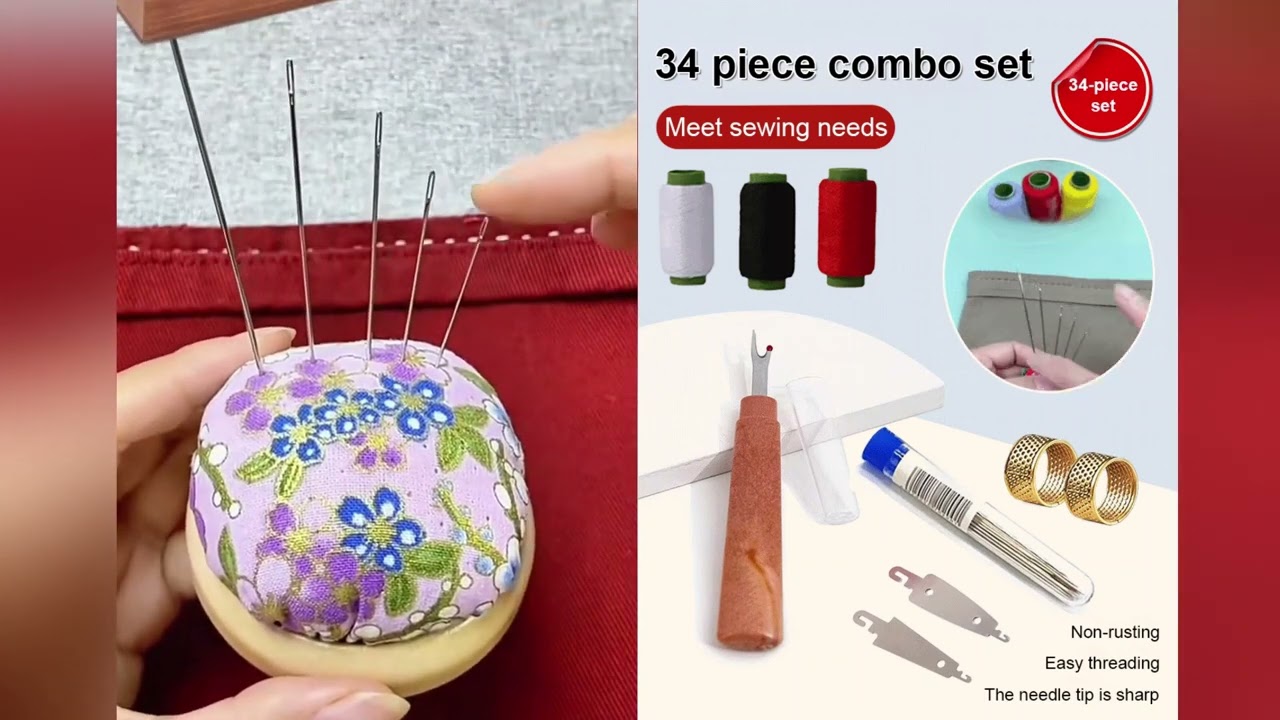 Durable steel needles, not easy to break.Big eye needles for good threading