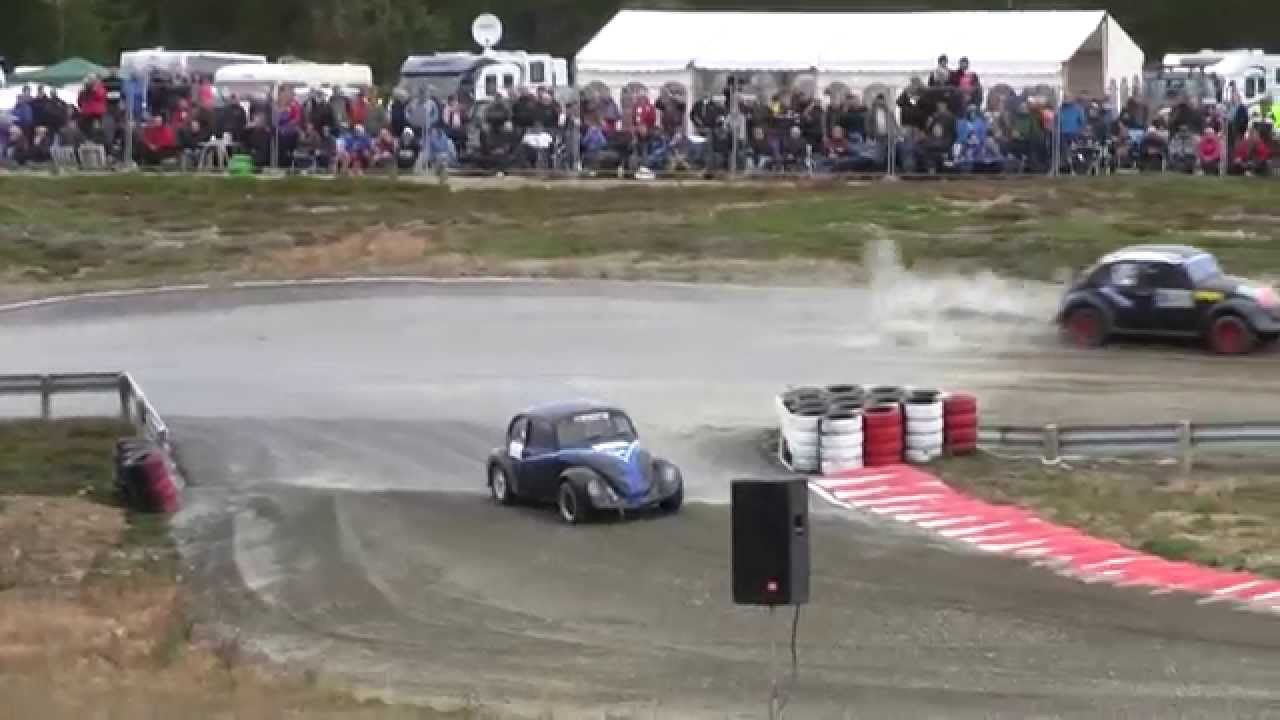 Landsfinale bilcross bjorli 14 senior. crash. vw