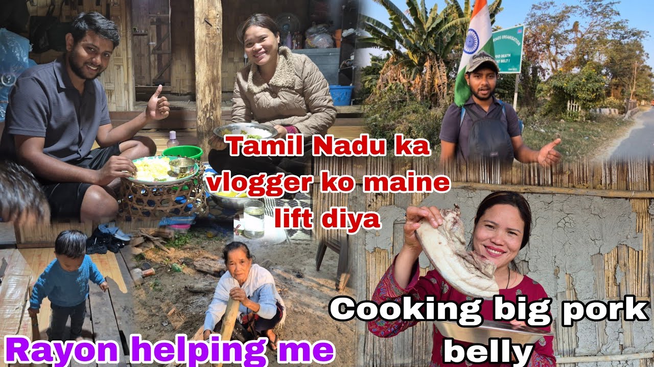 Paidal yatra karne wale blogger mere ghar aaye// cooking pork belly//#porkdishes 