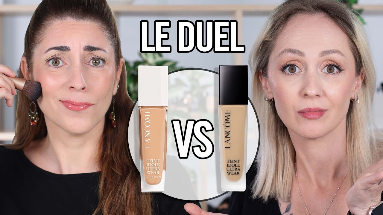 BATTLE FONDS DE TEINT ! CARE & GLOW VS ULTRA WEAR NOUVELLE FORMULE / LANCÔME