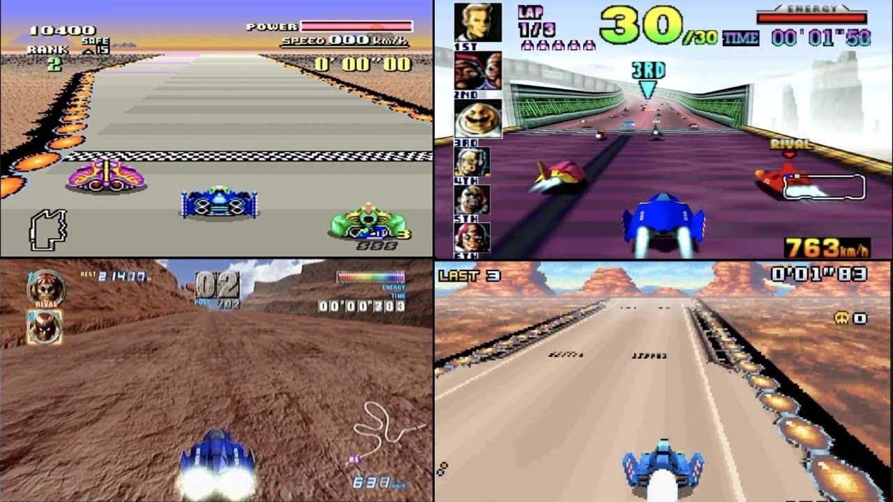 Evolution of F-Zero's Red Canyon (1990 - 2004)