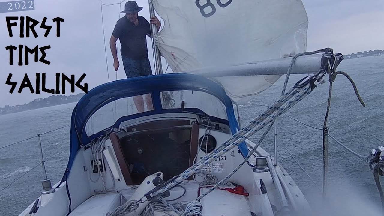 First time sailing my Achilles 24. Got hit by a STORM!